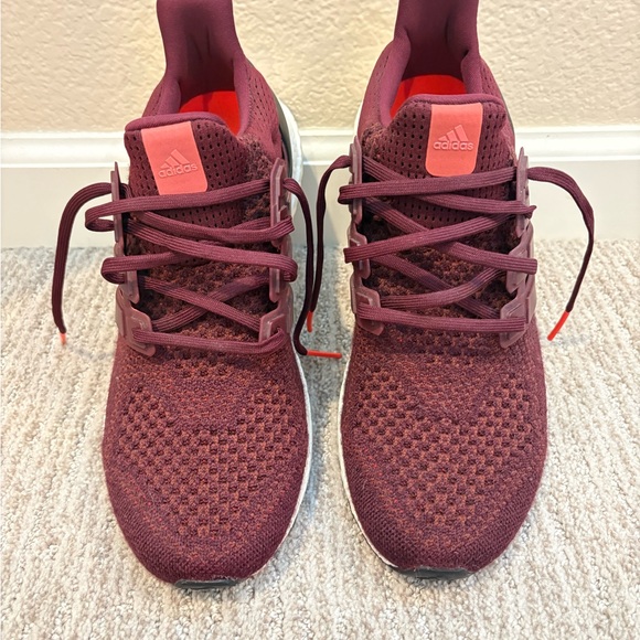 Adidas Men's Burgundy Ultra Boost Athletic Shoes - Picture 2 of 4